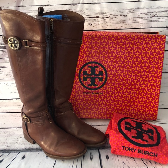 Tory Burch Shoes - Tory Burch Calista Riding Boots Brown 8.5 Box Dust